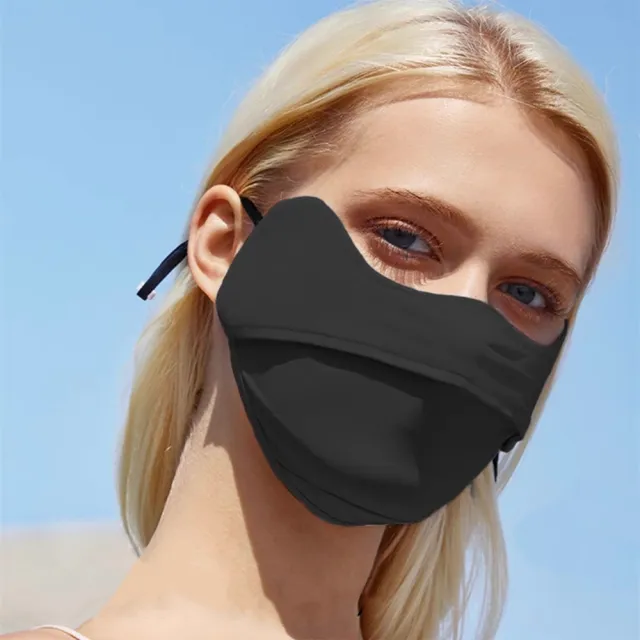 【SeasonsBikini】冰絲防曬面罩SPF50+ 超透氣 戴比不戴還涼 減緩眼周曬斑-180(超透氣防曬口罩)