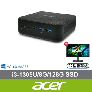 ACER 宏碁Acer 宏碁 22型螢幕組★RB102 五核迷你電腦(RB102/i3-1305U/8G/128G SSD/W11S)