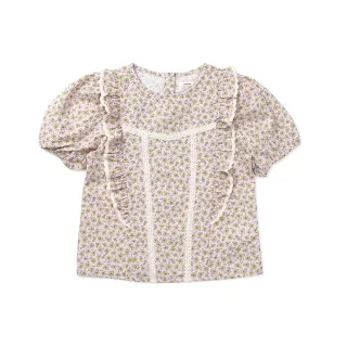 【lulabee】童裝-碎花澎袖襯衫(粉色)