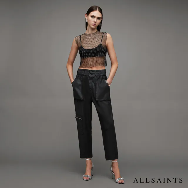 【ALLSAINTS】HAILEY 漆皮高腰直筒牛仔褲 WE041Z(直筒版型)