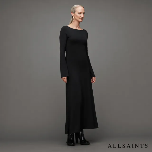 【ALLSAINTS】CAROLINA 簡約中長版洋裝 WD663Z(舒適版型)