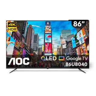 【AOC】86型 4K QLED Google TV 智慧顯示器(86U8040+贈酷樂K歌 AI音響)