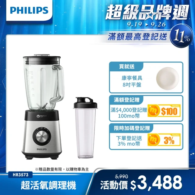 【Philips 飛利浦】超活氧調理機(HR3573)