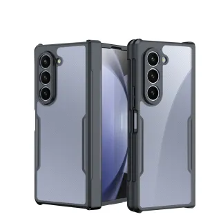 【XUNDD 訊迪】三星 Galaxy Z Fold6 軍事防摔+自帶玻璃貼 鏡頭全包覆 摺疊手機殼-夜幕黑