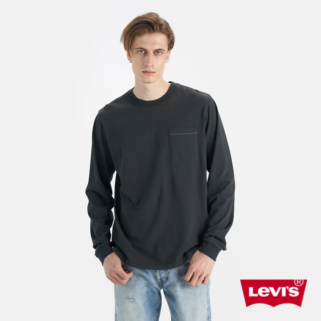 LEVIS 官方旗艦 男款 舒適長袖 MINI LOGO Tee 長袖 人氣新品 001B3-0001