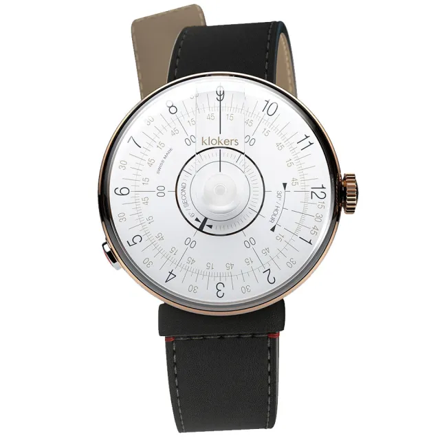 【klokers 庫克】KLOK-08-D1 白軸+細直單圈皮革錶帶