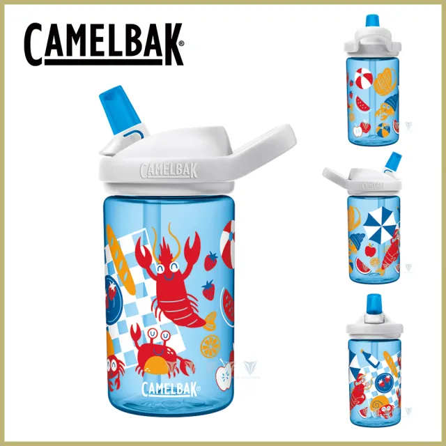 【CAMELBAK】400ml eddy+ 兒童吸管運動水瓶 雙入組(eddy+ 兒童水瓶/)