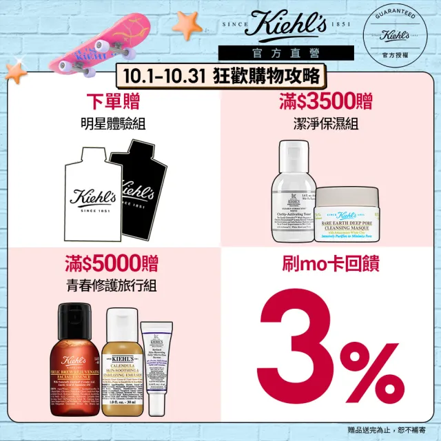 【Kiehl’s 契爾氏】官方直營 超進化無油抗老乳霜50ml一日限搶組(Kiehl’s/果凍霜/抗老/收毛孔)