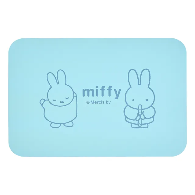 【Miffy米飛】2入組 台灣製 20秒瞬吸 軟式珪藻土吸水地墊 日常(60x40cm)