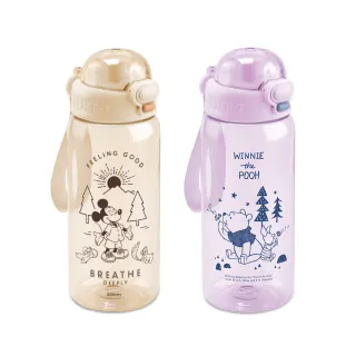 【SENSE LAB·Disney】迪士尼 慢活米奇/維尼 Tritan輕巧手提水瓶730ml(彩色禮盒)