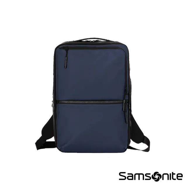 【Samsonite 新秀麗】SUB-LIM 商務防水防刮面料背提兩用筆電後背包/電腦包/手提包/公事包14吋(多色可選)