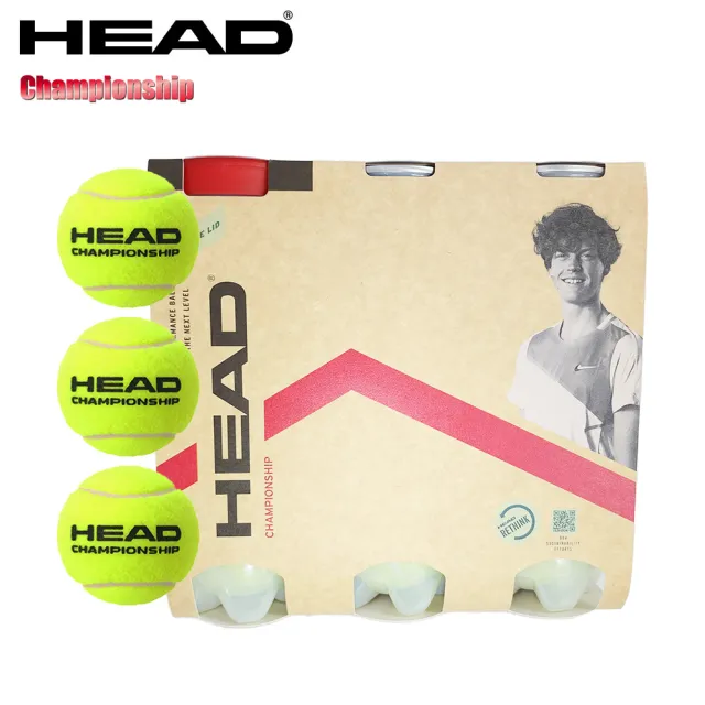 【HEAD】Championship網球 三筒裝 575301(減塑包裝)
