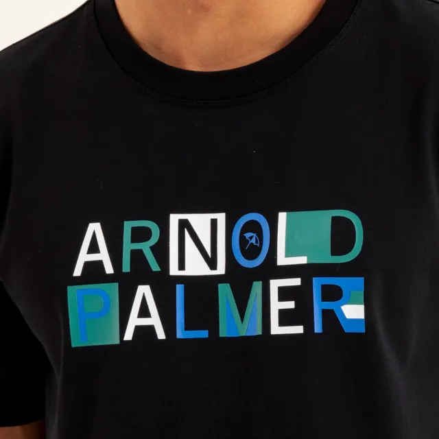 【Arnold Palmer 雨傘】男裝-幾何英文印花T-Shirt(2色)