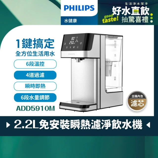 Honeywell 太空人旋鈕式RO濾淨瞬熱飲水機-銀河白(