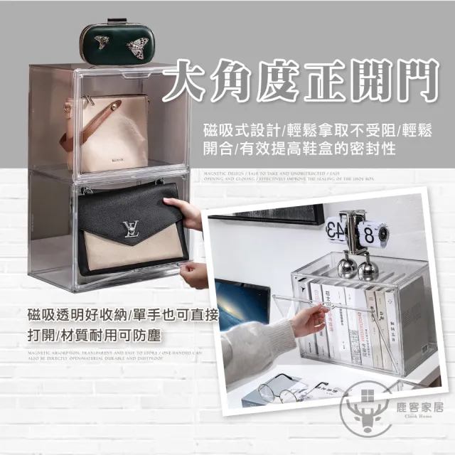 【Clook 鹿客家居】包包收納透明展示盒-大款(防塵 模型展示 公仔展示 公仔收納 透明鞋盒)