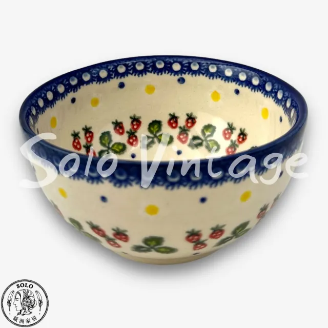 【SOLO 波蘭陶】波蘭製 Vena 波蘭陶 12CM 飯碗 春日草莓系列