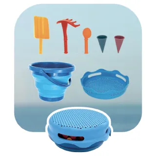【德國Compactoys】無毒七合一摺疊玩沙工具(超輕巧不占空間能隨身攜帶)