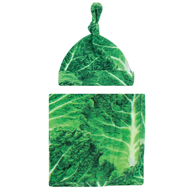 【Hudson Baby】有機棉嬰兒抱毯包巾毯+帽子組(美國紐約精品母嬰品牌)