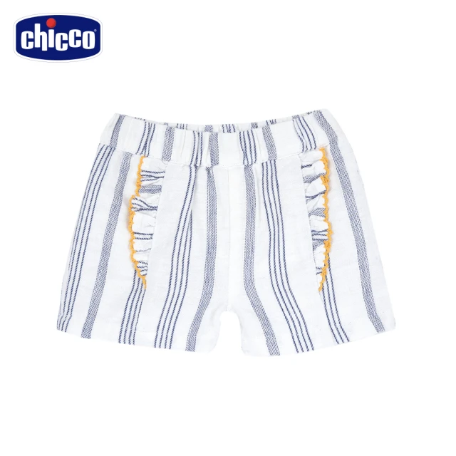 Chicco 24SS-陽光櫻桃-細直條荷葉短褲