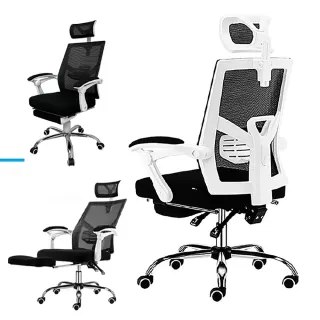 【Ashley House-高密度定型綿系列】赫曼高背三點支撐結構椅背工學電腦椅/辦公椅(135° 午睡模式)