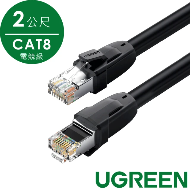 綠聯 CAT8網路線 25Gbps電競級網路線 2入組(2M)