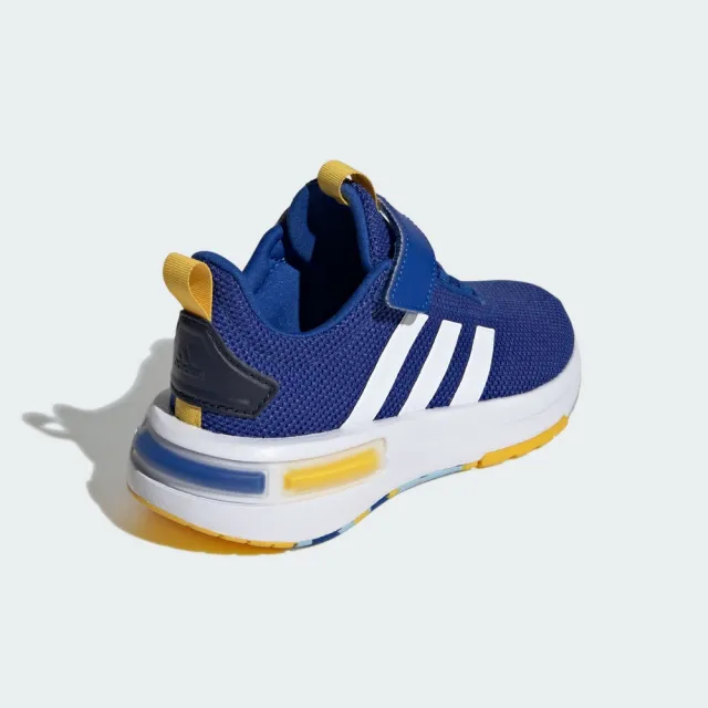 【adidas 愛迪達】運動鞋 童鞋 中童 大童 旋轉扣 魔鬼氈 RACER TR23 EL K 藍 IE6423