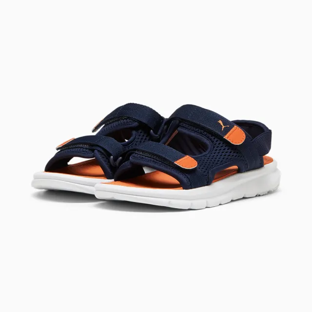 【PUMA】涼鞋 童鞋 中童 兒童 運動 EVOLVE SANDAL JR 藍橘 39044912