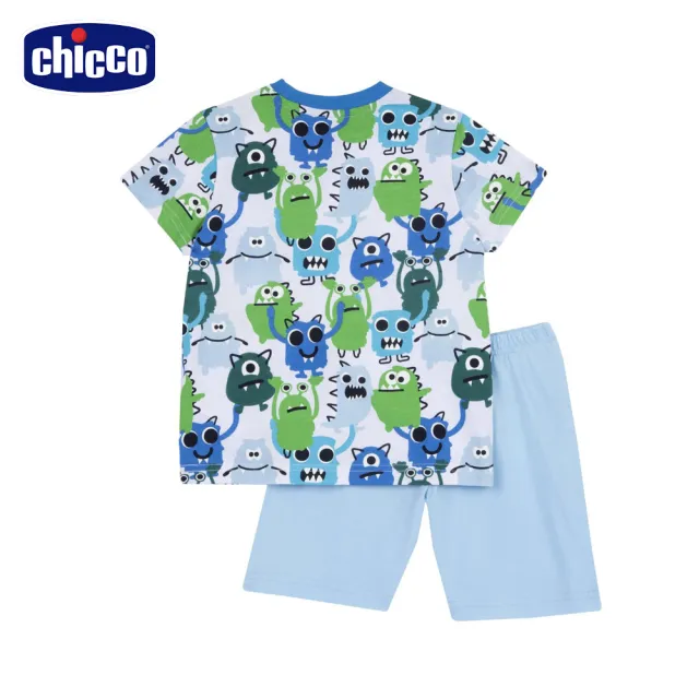 【Chicco】24SS童裝-家居休閒C-怪獸短袖套裝