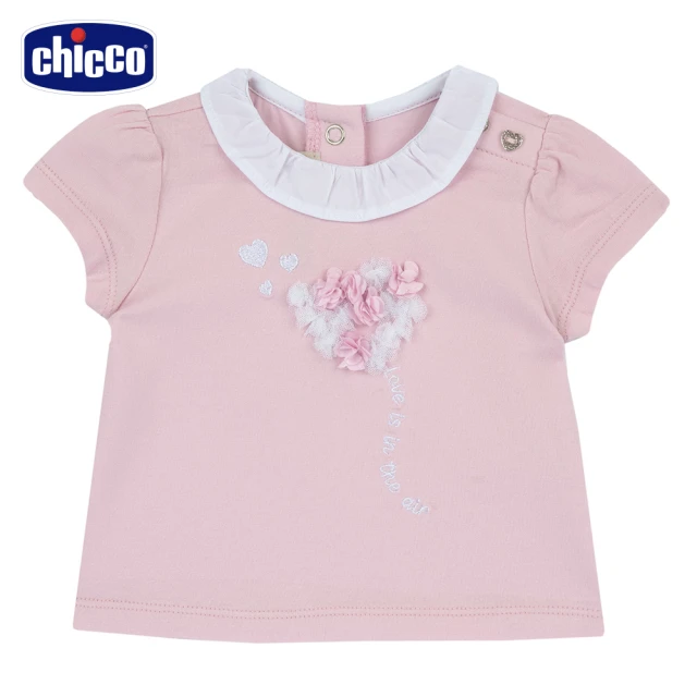 Chicco 24SS-沙漠風情-印花朵金點荷葉袖上衣品牌優