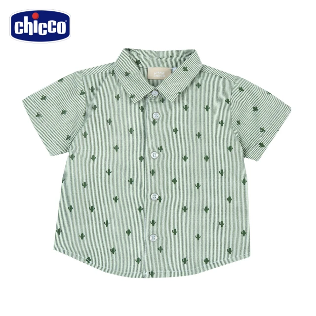 Chicco 24SS-SB 沙漠樂園-細直條仙人掌短袖襯衫