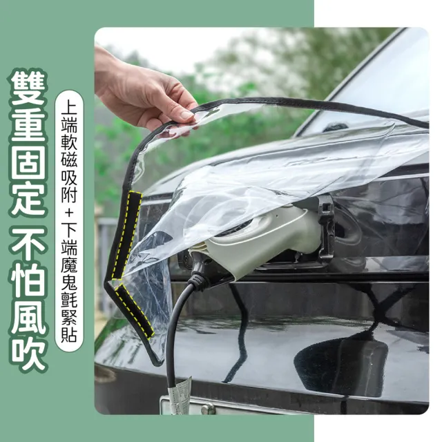 【kurumapop】電動汽車充電口防雨罩(戶外充電孔保護套/磁吸充電防水罩/充電槍防雨套)