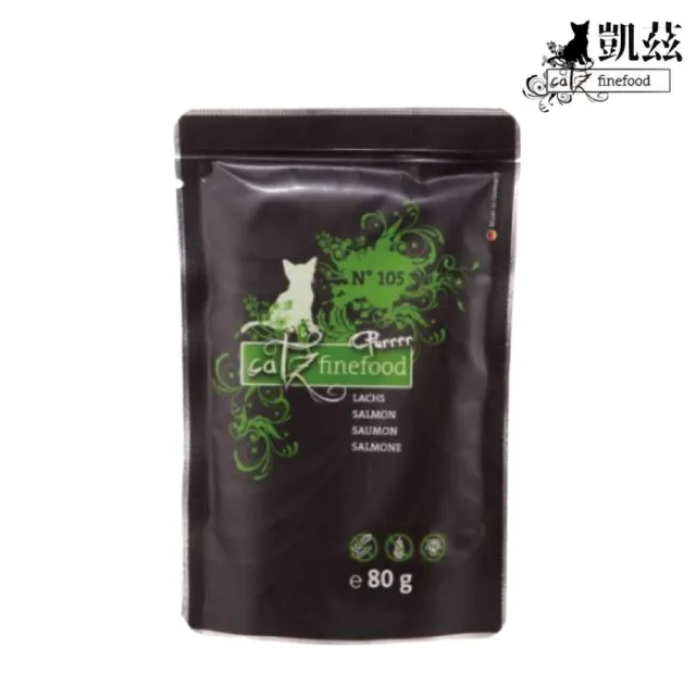 【Catz finefood 德國凱茲】單一純肉低敏 無穀貓專用主食餐包 80-85g*32入組(貓罐、貓主食罐、貓餐包)