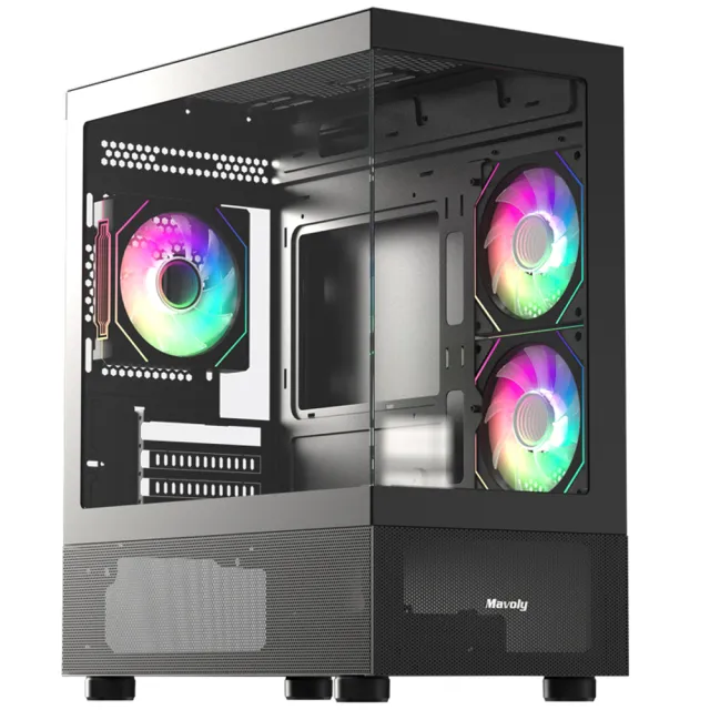 【NVIDIA】R7八核 RTX4060 2X WiN11{熱火朝天}海景房電競電腦(R7-7800X3D/微星B650/32G D5/2TB)