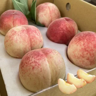 【初品果】拉拉山水蜜桃禮盒6顆x1盒(水蜜桃1200g_產地直送_季節限定_禮盒)