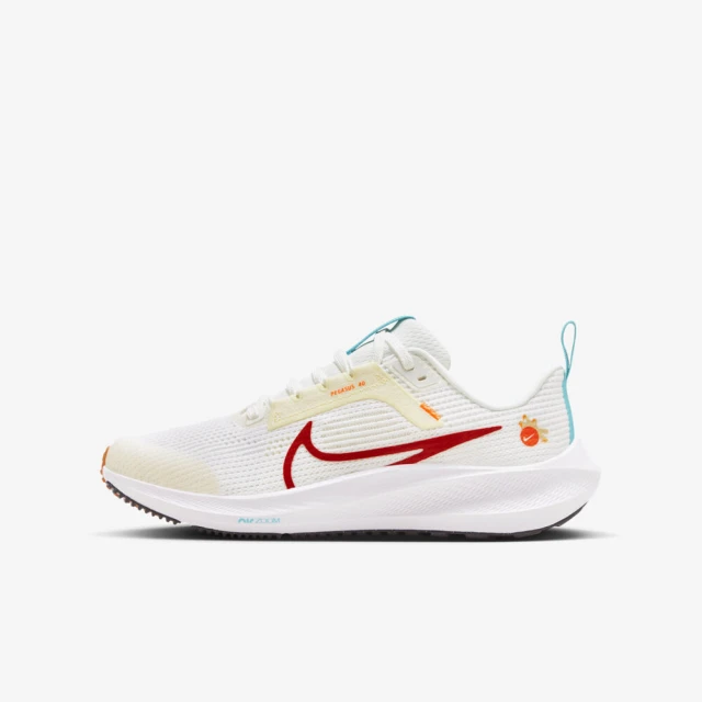 NIKE 耐吉 Air Zoom Pegasus 40 GS 大童 慢跑鞋 運動 小飛馬 米白 紅(FZ5526-161)