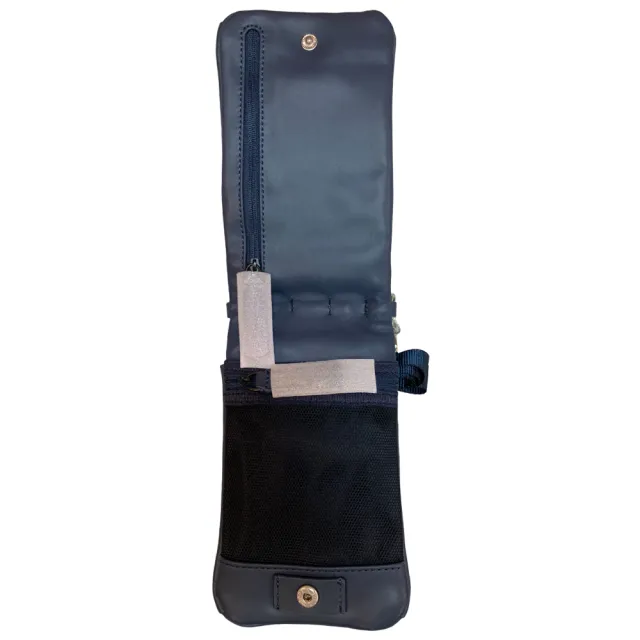 【Cerruti 1881】義大利頂級小牛皮手機包肩背包斜背包(深藍色 CEBO06659M)