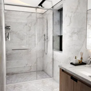 【ITAI 一太】無框一字型防爆淋浴門(皇冠5025 寬161-180*高200CM)