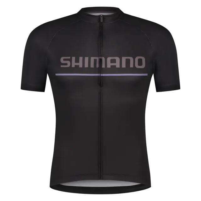 【SHIMANO】LOGO 男款短袖車衣 黑色