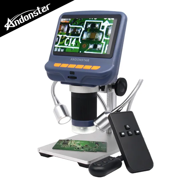 【Andonstar】4.3吋螢幕USB數位顯微鏡+LED蛇管燈(AD106S)