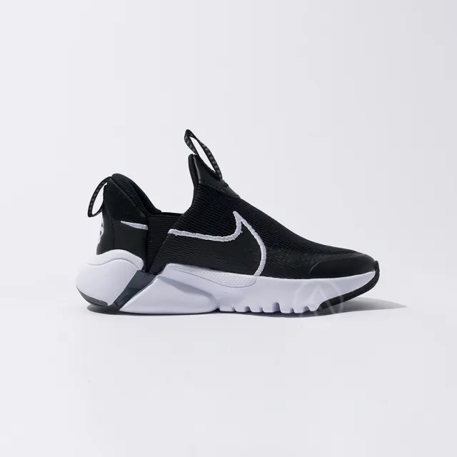 【NIKE 耐吉】Flex Plus 2 Black White 童鞋 中童 黑白色 襪套 舒適 包覆 休閒鞋 DV9000-003