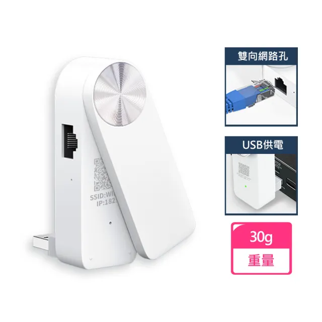 【u-ta】新一代300MB高速WiFi訊號延伸器/擴展器S360(有線/無線雙通連接 可當無線分享器)