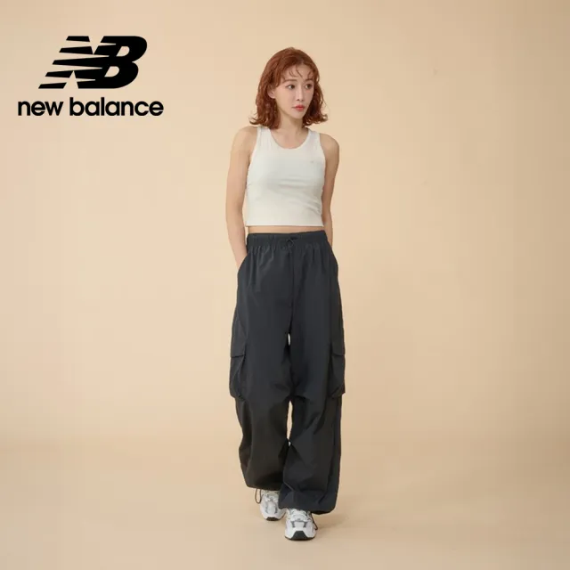 【NEW BALANCE】NB 螺紋U領中短版背心_WT43523LIN_女性_杏色(美版 版型偏大)