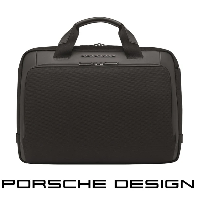 Porsche Design 保時捷 限量3折 德國頂級小牛皮皮革旅行公事包肩背包 全新專櫃展示品(黑色 ONY1500)