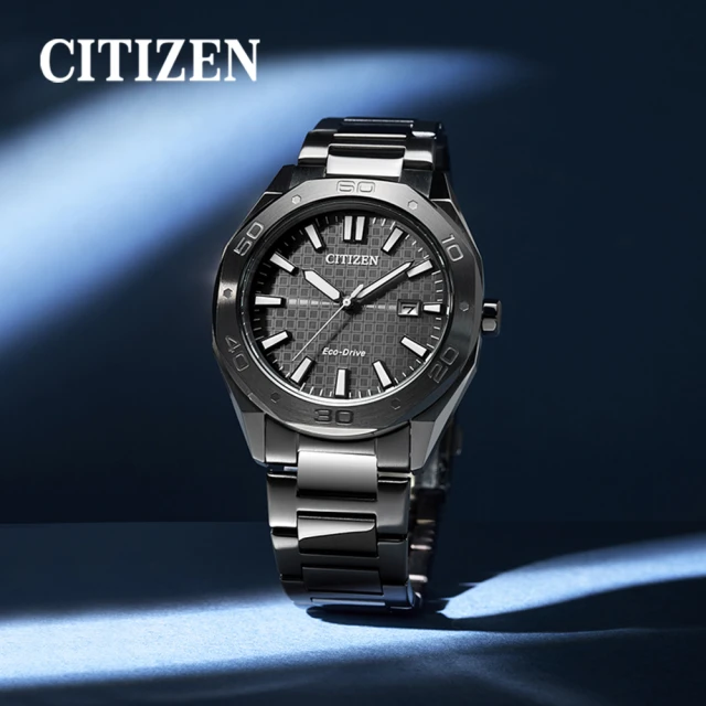 CITIZEN 星辰 BM7637-81H 皇家橡樹 光動能 八角形 日期顯示夜光 日本機芯 灰色沉穩紳士 不鏽鋼腕錶 手錶