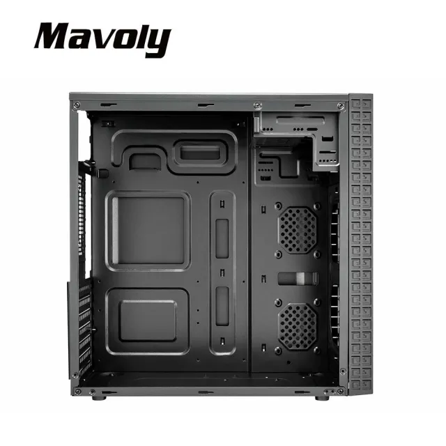 【Mavoly 松聖】1307 機殼 電腦機箱 電腦機殼(黑色/一年保固)