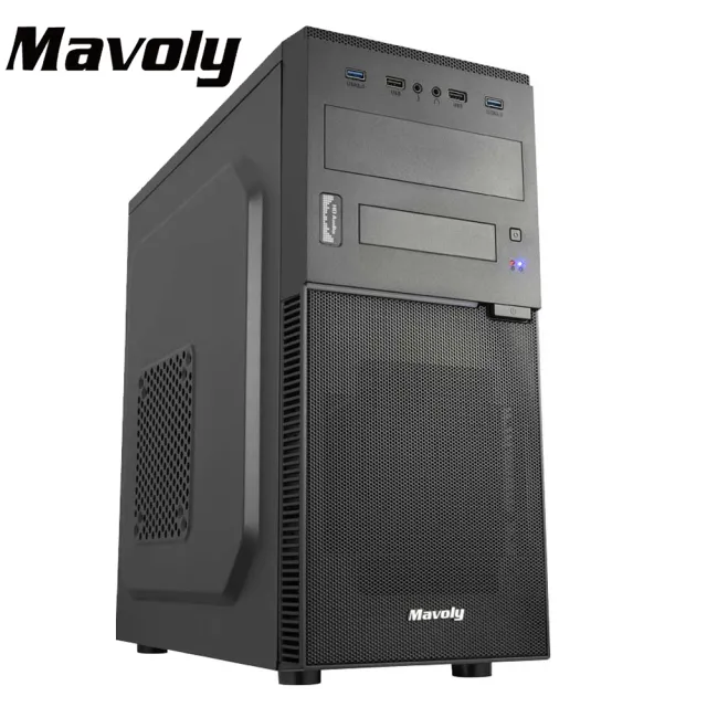 【Mavoly 松聖】奇異果 水果系列 電腦機殼(黑色/網狀散熱面板機殼/一年保固)