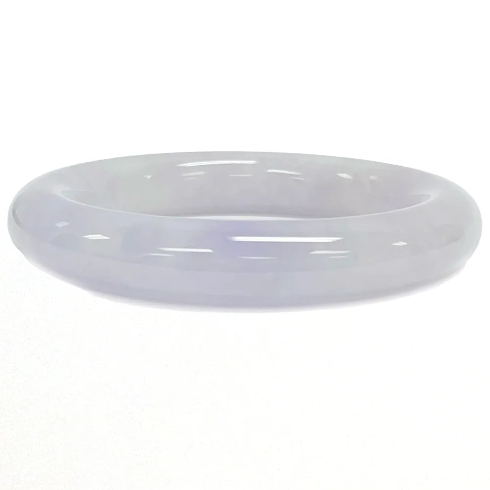 【CC Diamond】種水貨 肥厚飄紫圓骨手鐲(內徑：56mm 17.8號)