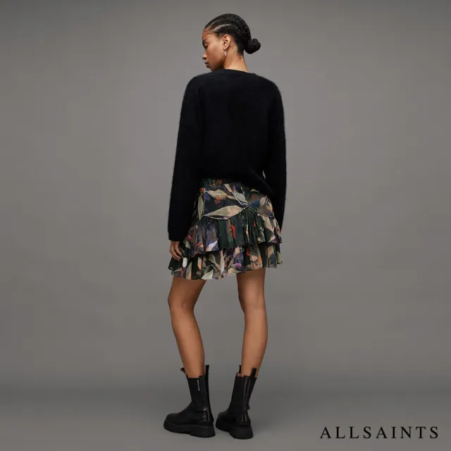 【ALLSAINTS】GEMMA TIPPI 人造絲高腰花卉印花短裙 WS015Z(常規版型)