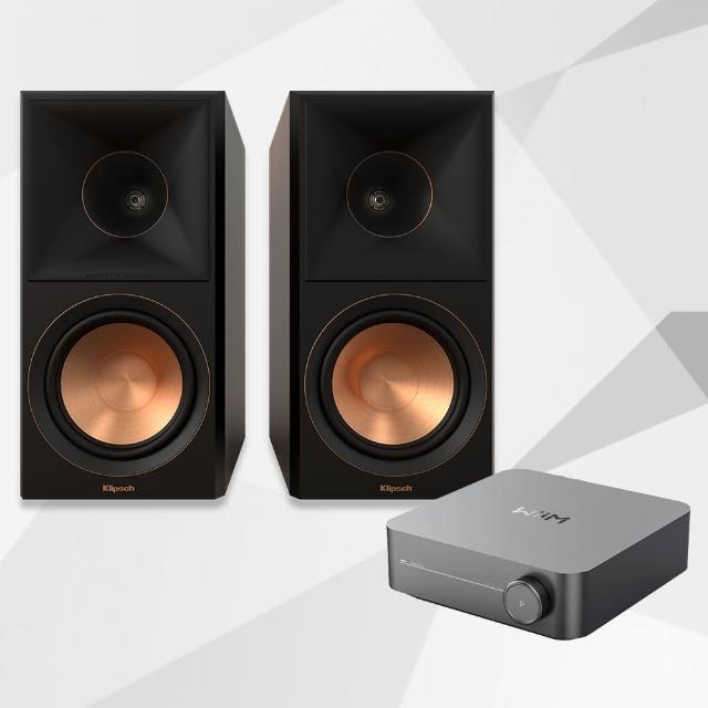 【Klipsch】RP-600M II 書架型喇叭-黑檀+ WiiM AMP串流擴大機(兩聲道組合)