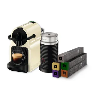 【Nespresso】膠囊咖啡機 Inissia 奶泡機組合(義式咖啡館50顆組)